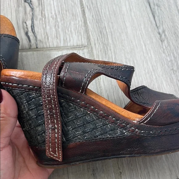 Naya Dark Brown Leather Sandals - Picture 9 of 11